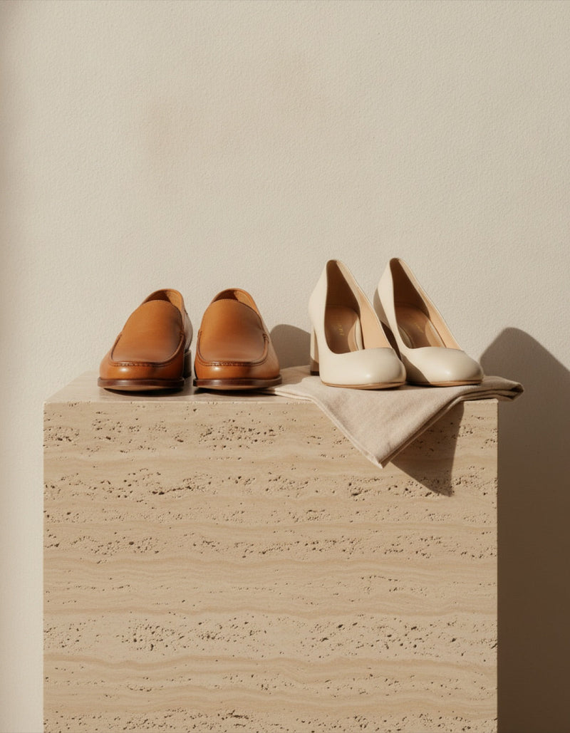 Pre-owned leather loafers and heels at House of Brandz