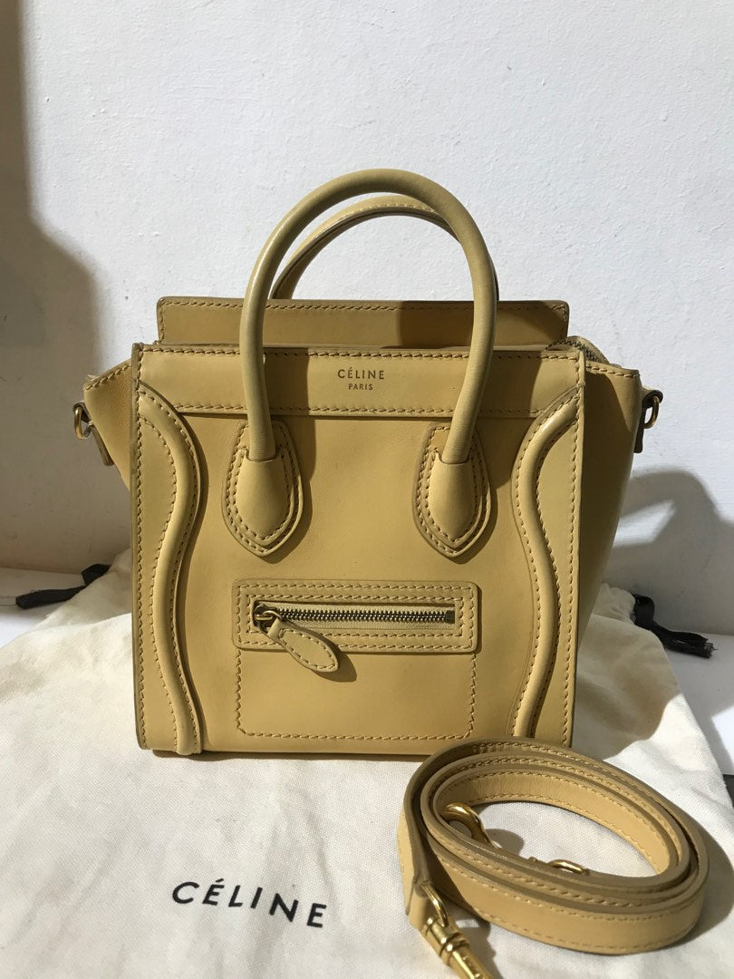 Céline Celine Nano Luggage — pre-owned, Well used