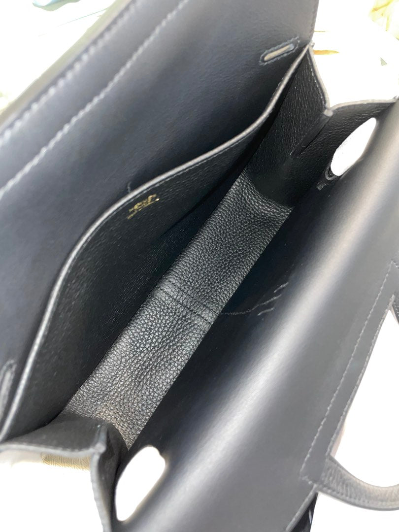 Hermes Halzan 25 Black Ghw, view 2