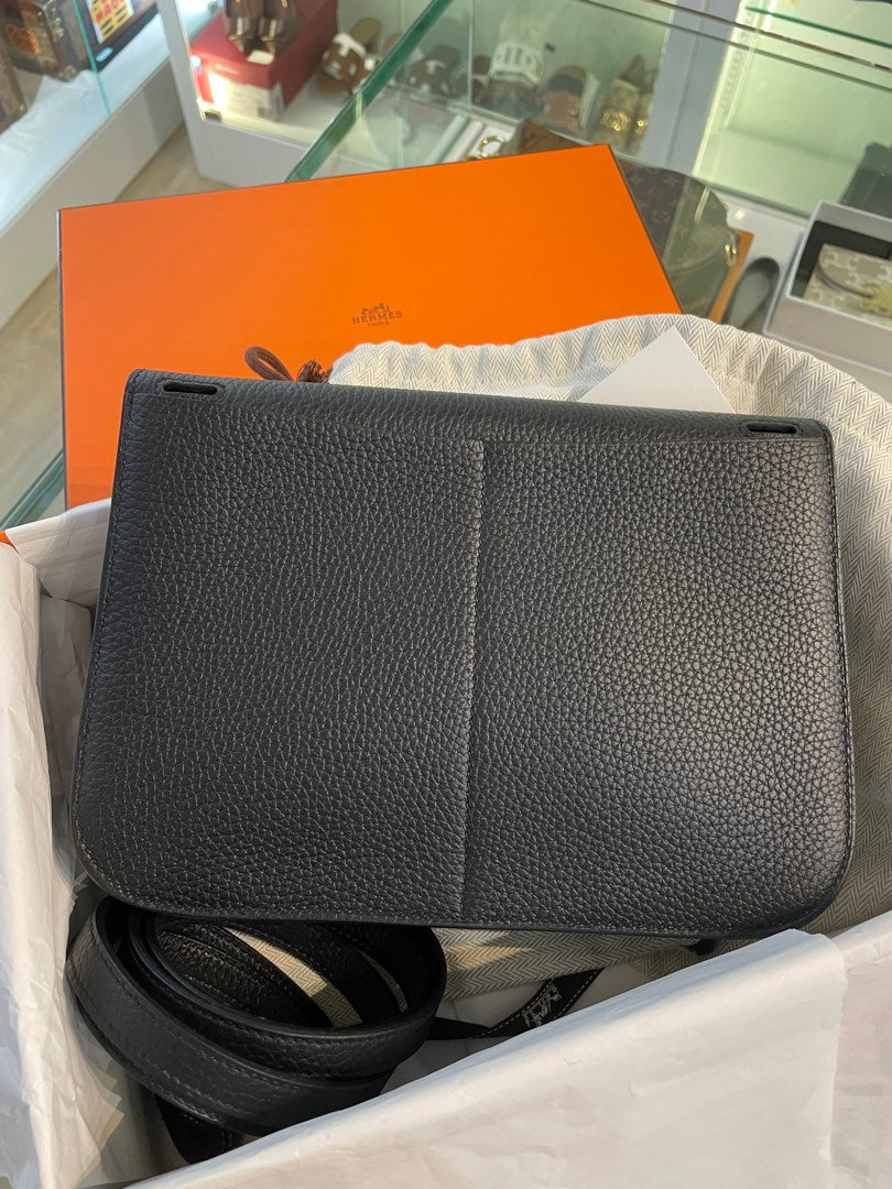 Hermes Halzan 25 Black Ghw, view 4
