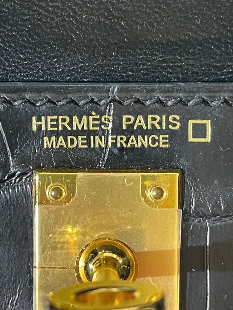 Hermes Mini Kelly Matte Crocs, view 2