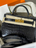 Hermes Mini Kelly Shiny Crocs