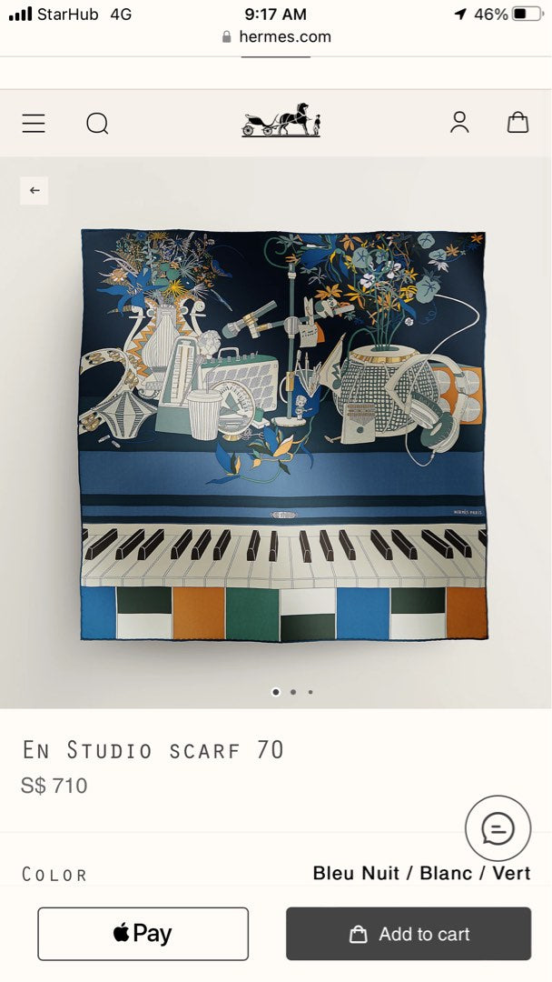 Hermes Scarf 70, view 4